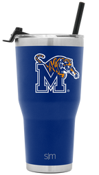 Collegiate Cruiser Tumbler with Flip Lid and Straw