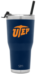 Collegiate Cruiser Tumbler with Flip Lid and Straw
