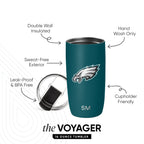 NFL Voyager Tumbler with Clear Flip Lid & Straw