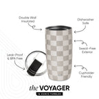 Voyager Tumbler with Clear Flip Lid & Straw