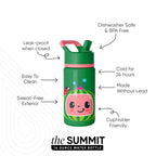 Summit Kids Water Bottle with Straw Lid