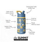 Summit Kids Water Bottle with Straw Lid