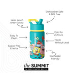 Summit Kids Water Bottle with Straw Lid