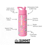 Summit Kids Water Bottle with Straw Lid