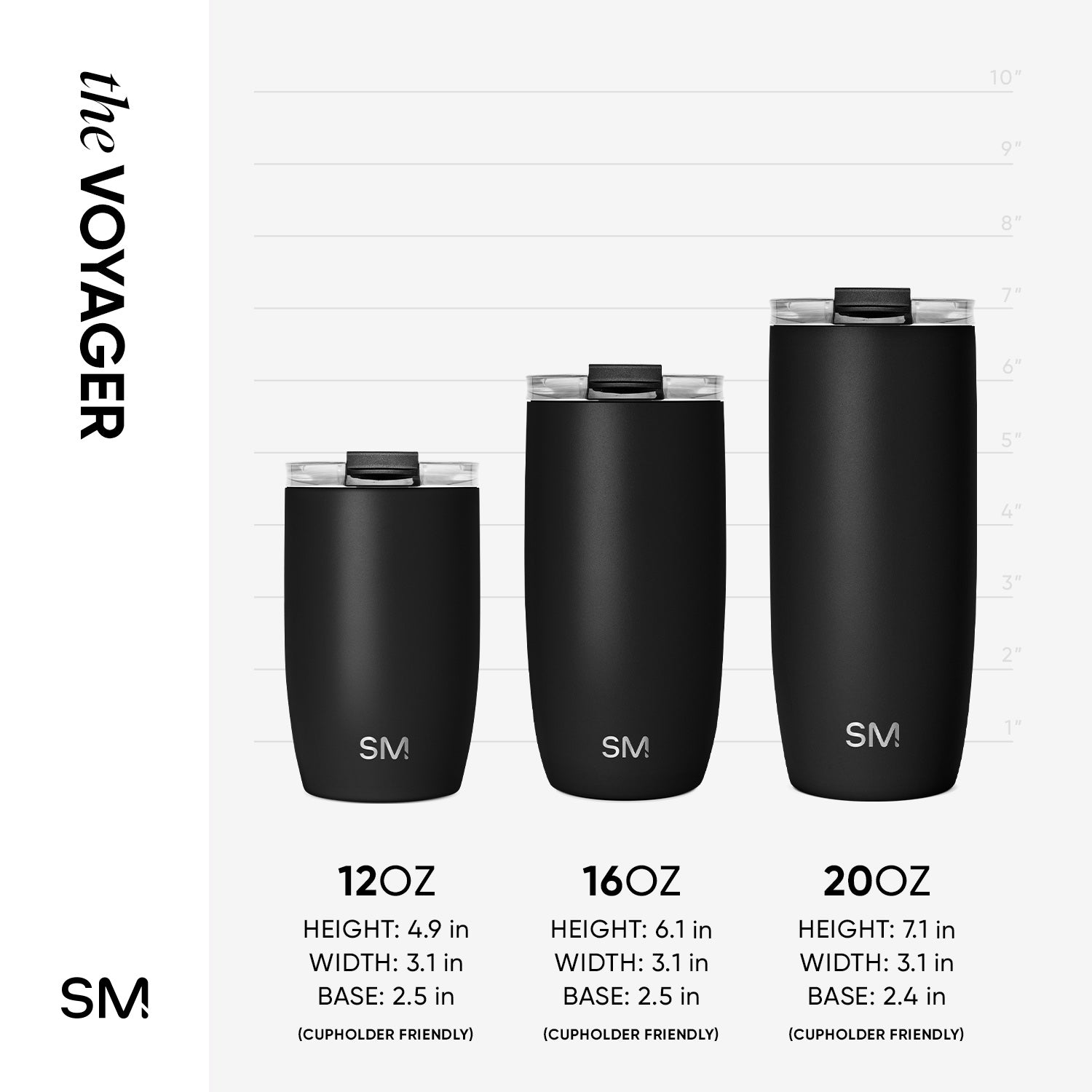 Voyager Tumbler with Clear Flip Lid & Straw